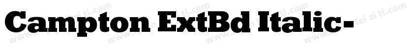 Campton ExtBd Italic字体转换